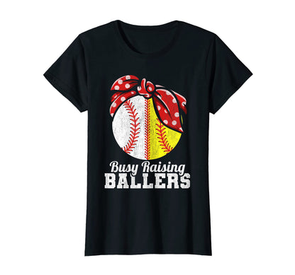 Womens Baseball Mother Softball Busy T-Shirt - Novelty Apparel Men Women - T-Shirt, Sweatshirt, Hoodie