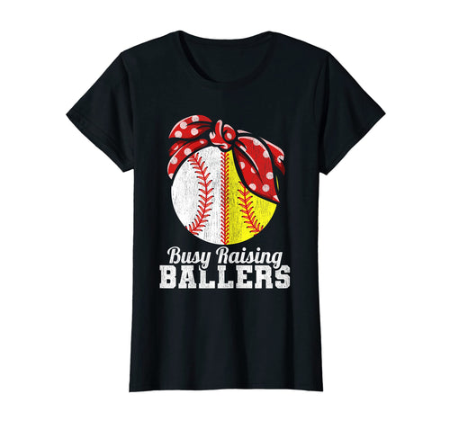 Womens Baseball Mother Softball Busy T-Shirt - Novelty Apparel Men Women - T-Shirt, Sweatshirt, Hoodie