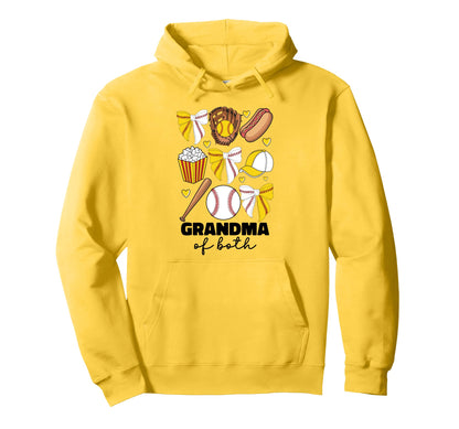 Grandma Both Baseball And Hoodie - Casual Everyday Wear for Adults - T-Shirt, Sweatshirt, Hoodie