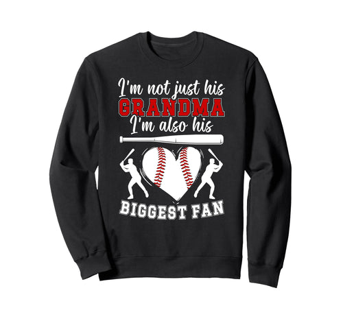 Biggest Fan Baseball Grandma Sweatshirt - Fun Novelty Design for Adults - T-Shirt, Sweatshirt, Hoodie