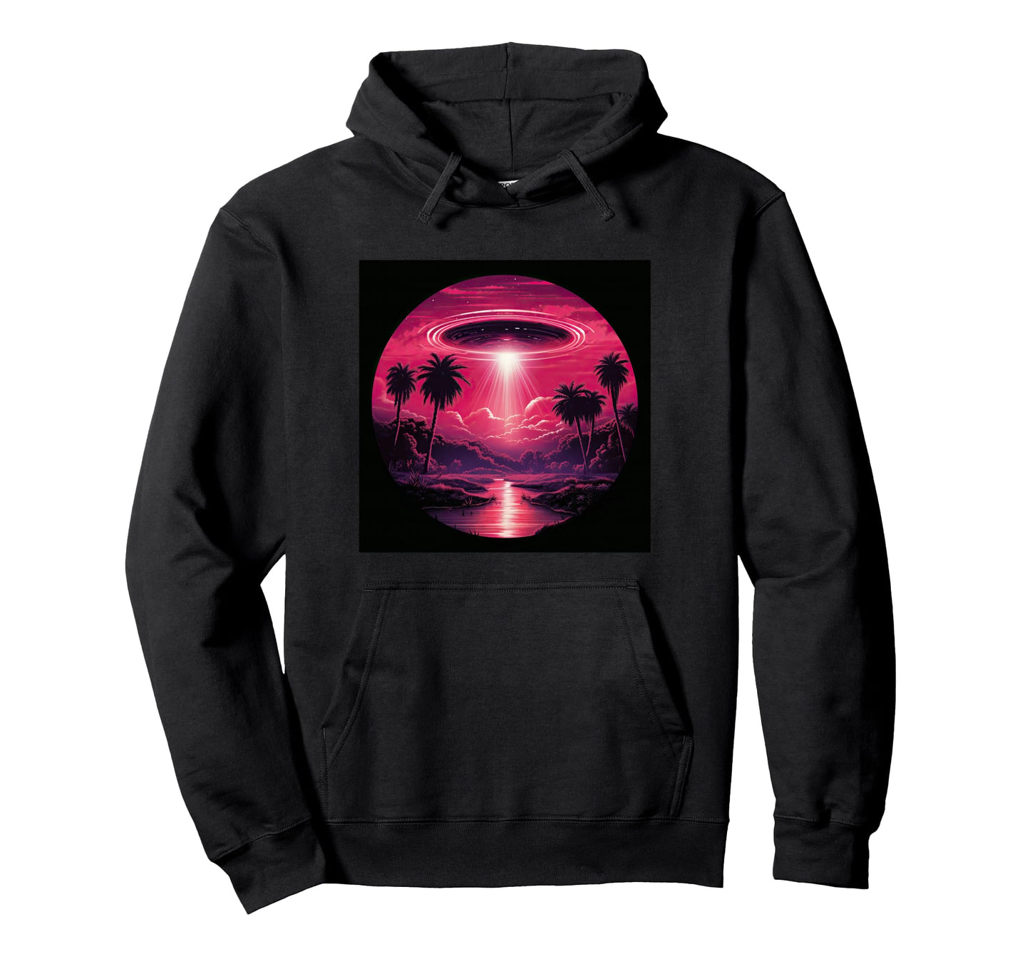 Alien Abduction Alien Vaporwave Ufo Hoodie - Trendy Graphic Men Women - T-Shirt, Sweatshirt, Hoodie