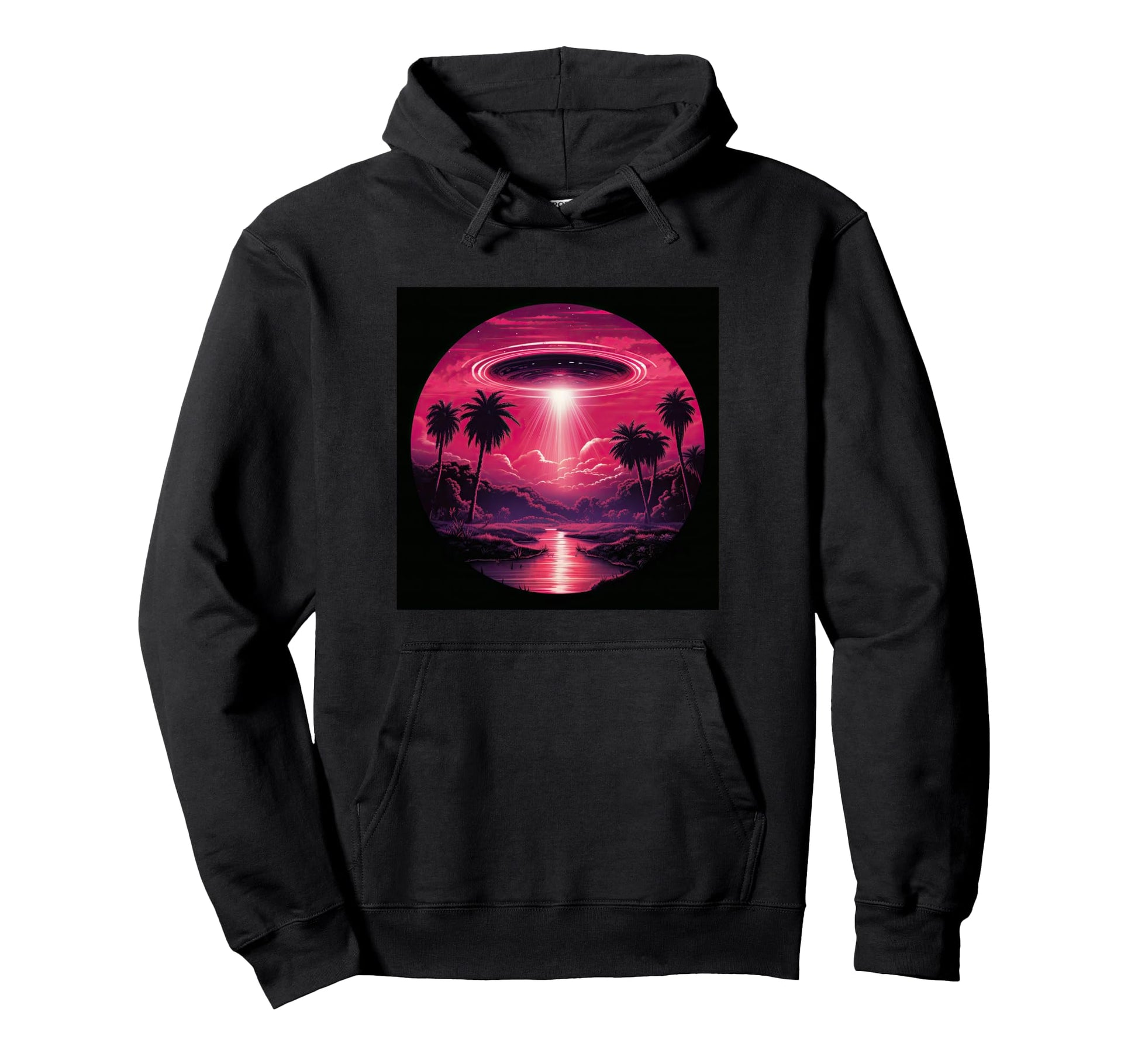 Alien Abduction Alien Vaporwave Ufo Hoodie - Trendy Graphic Men Women - T-Shirt, Sweatshirt, Hoodie