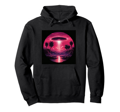 Alien Abduction Alien Vaporwave Ufo Hoodie - Trendy Graphic Men Women - T-Shirt, Sweatshirt, Hoodie