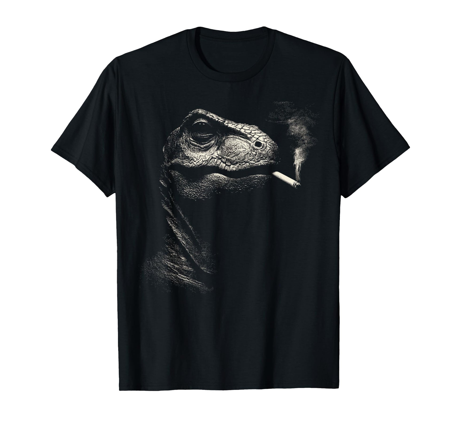 Funny Dinosaur Smoking Cigarette T-Shirt - Minimalist Print for Adults - T-Shirt, Sweatshirt, Hoodie