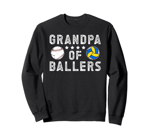 Grandpa Ballers Proud Baseball Sweatshirt - Minimalist Print for Adults - T-Shirt, Sweatshirt, Hoodie