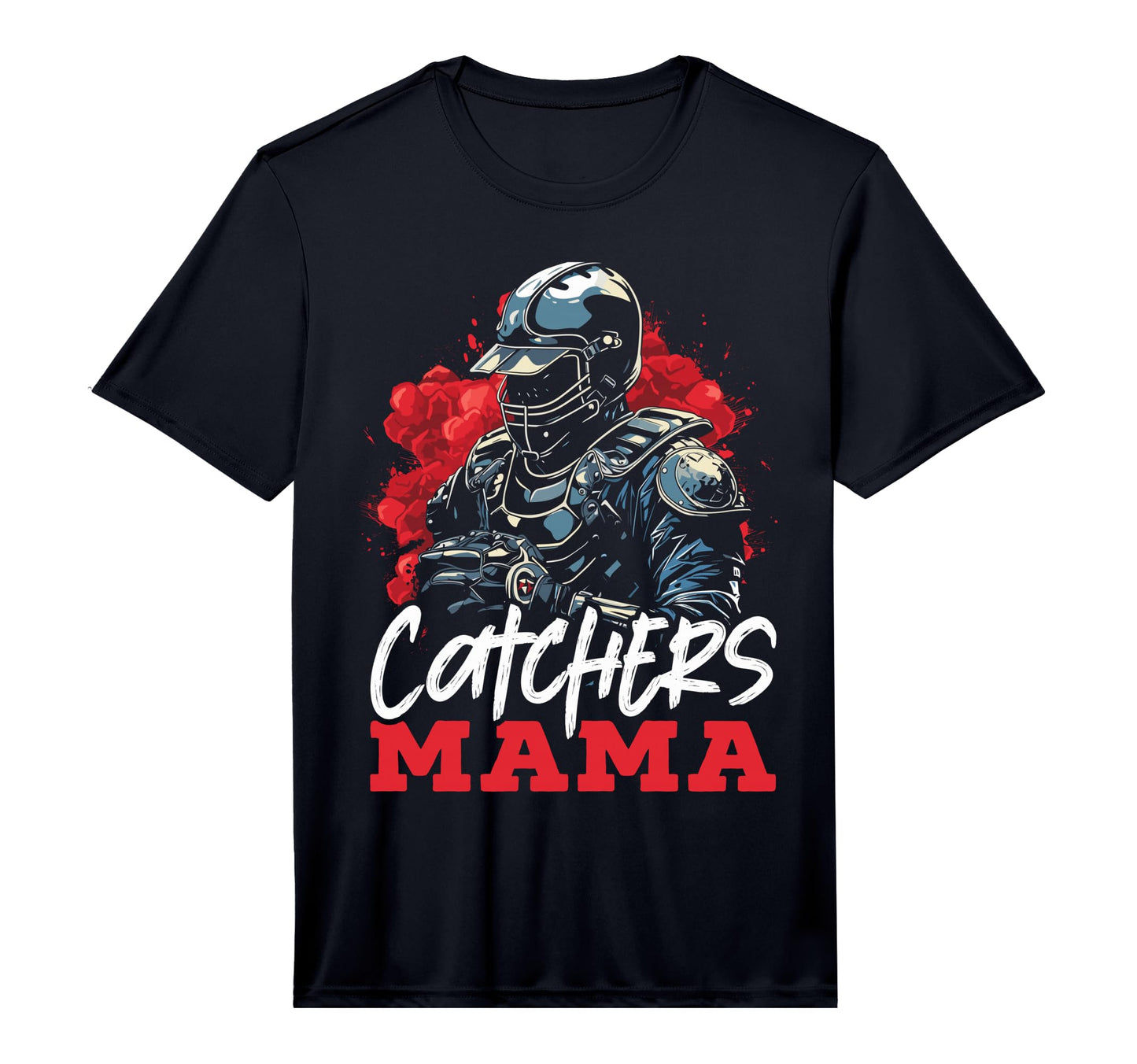 Mens Baseball Catcher Mama Best Mom T-Shirt - Graphic Print for Adults - T-Shirt, Sweatshirt, Hoodie