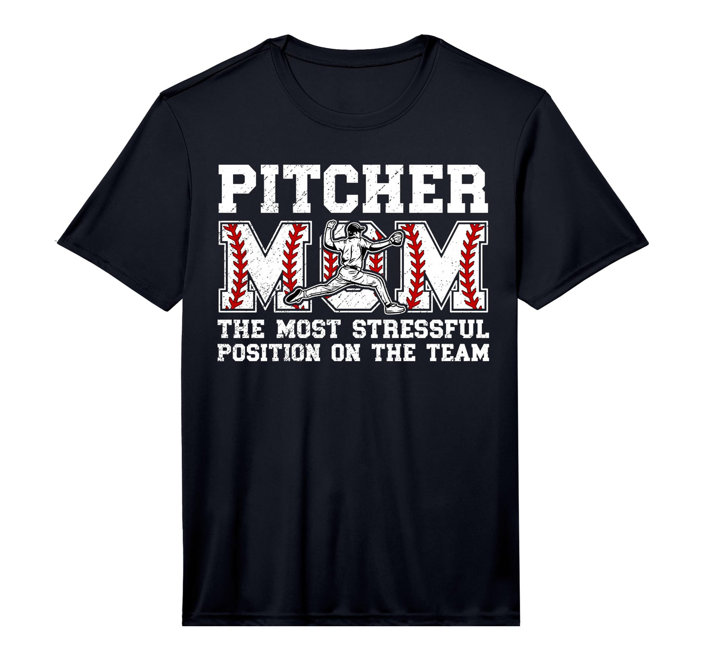 Mens Baseball Pitcher Mom Funny Mom T-Shirt - Minimalist Print for Adults - T-Shirt, Sweatshirt, Hoodie