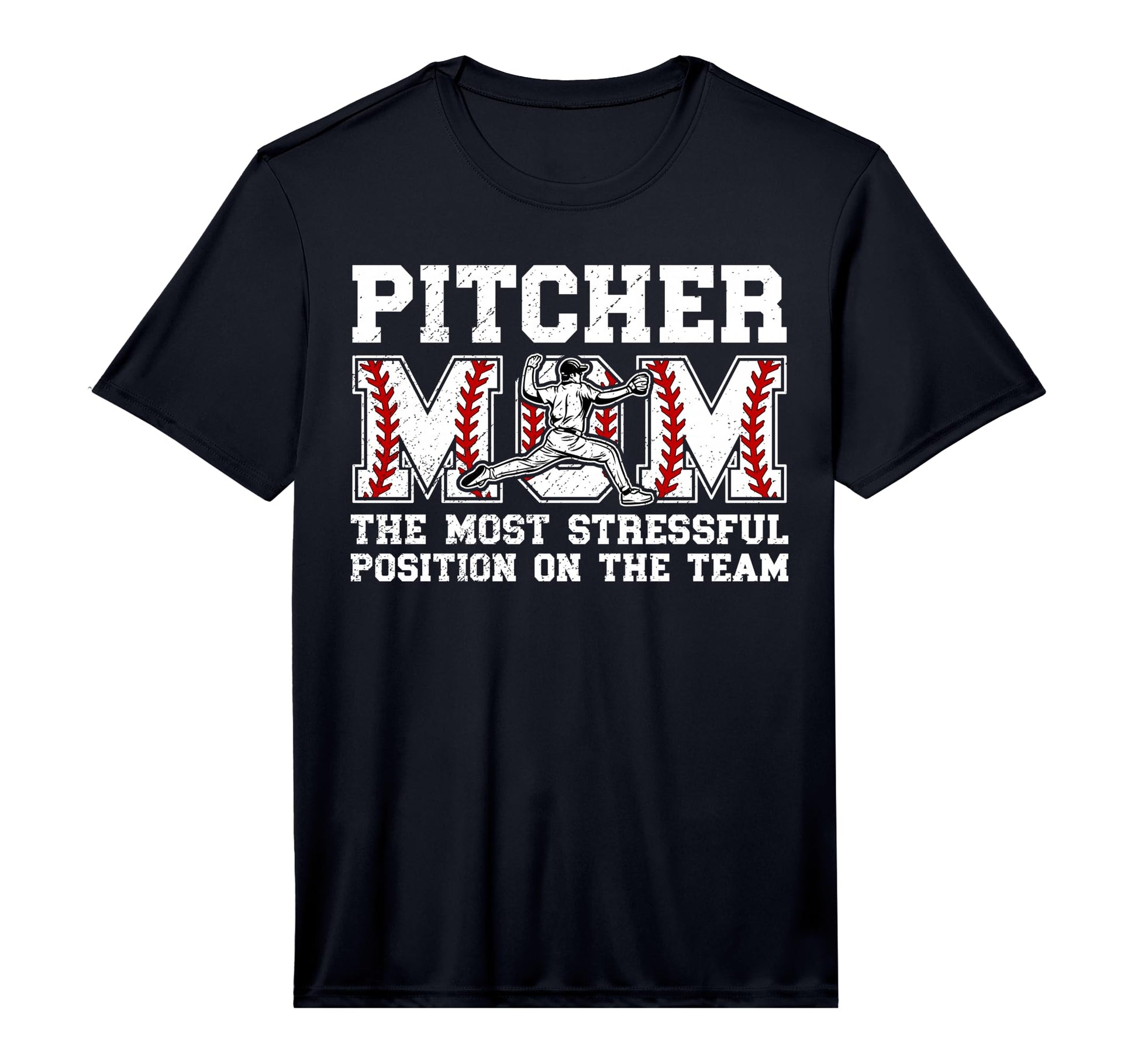 Mens Baseball Pitcher Mom Funny Mom T-Shirt - Minimalist Print for Adults - T-Shirt, Sweatshirt, Hoodie