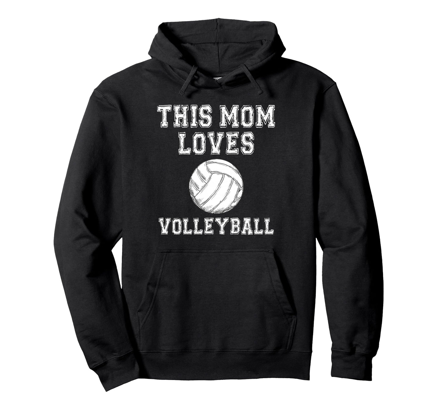 This Mom Loves Volleyball Game Day Hoodie - Minimalist Print Men Women - T-Shirt, Sweatshirt, Hoodie