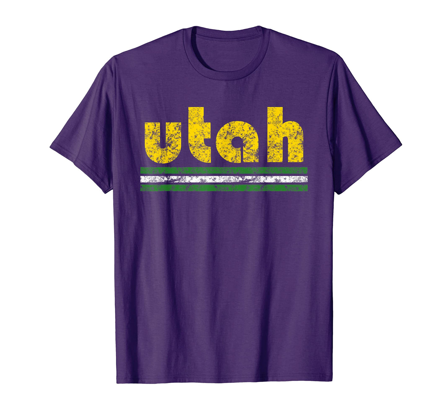 Utah Three Stripe Weathered T-Shirt - Novelty Apparel for Adults - T-Shirt, Sweatshirt, Hoodie