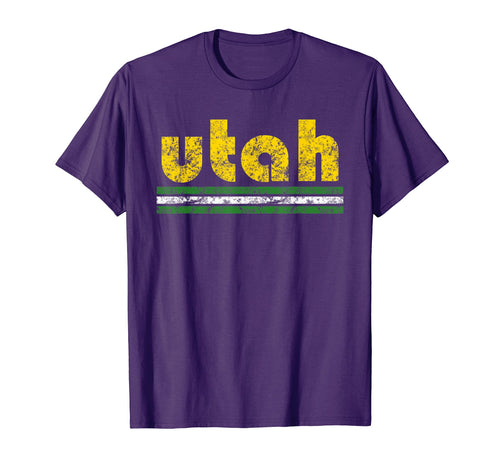 Utah Three Stripe Weathered T-Shirt - Novelty Apparel for Adults - T-Shirt, Sweatshirt, Hoodie