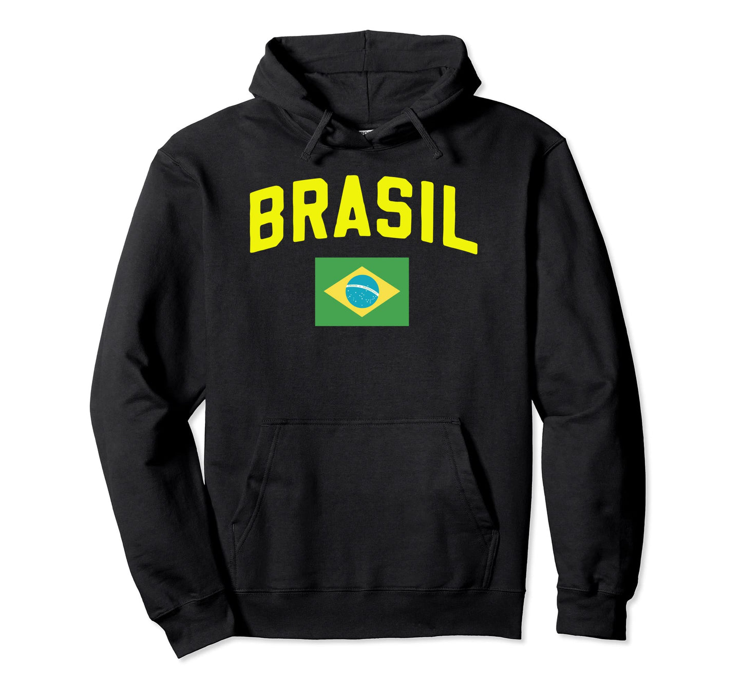 Brasil Varsity Lettering Flag Hoodie - Custom Art Print for Adults - T-Shirt, Sweatshirt, Hoodie