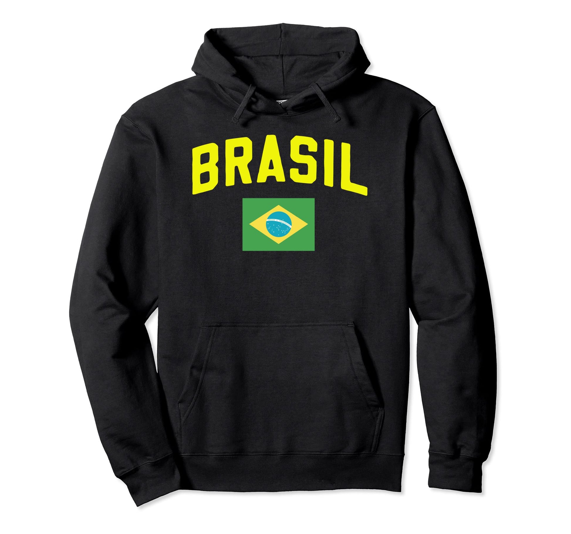 Brasil Varsity Lettering Flag Hoodie - Custom Art Print for Adults - T-Shirt, Sweatshirt, Hoodie