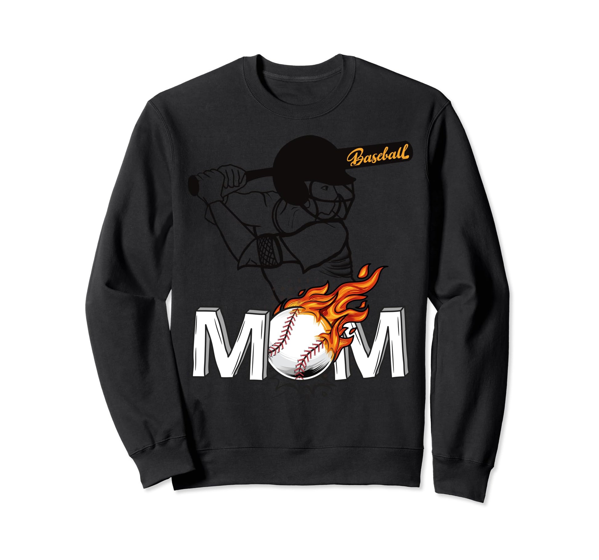 Proud Baseball Mom Sports Softball Sweatshirt - Custom Art Print Unisex - T-Shirt, Sweatshirt, Hoodie