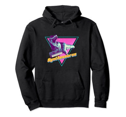 Synthesaurus Tyrannosaurus Synthesizer Hoodie - Trendy Graphic Men Women - T-Shirt, Sweatshirt, Hoodie