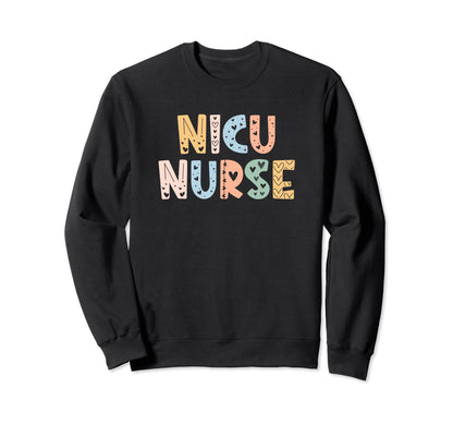 Nicu Nurse Icu Neonatal Rainbow Sweatshirt - Unique Graphic for Adults - T-Shirt, Sweatshirt, Hoodie