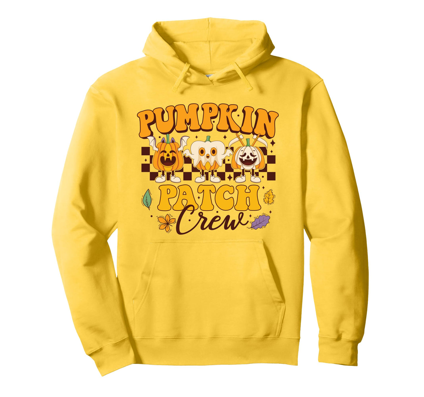 Pumpkin Patchs Crew Fall Autumn Happy Hoodie - Graphic Print Men Women - T-Shirt, Sweatshirt, Hoodie