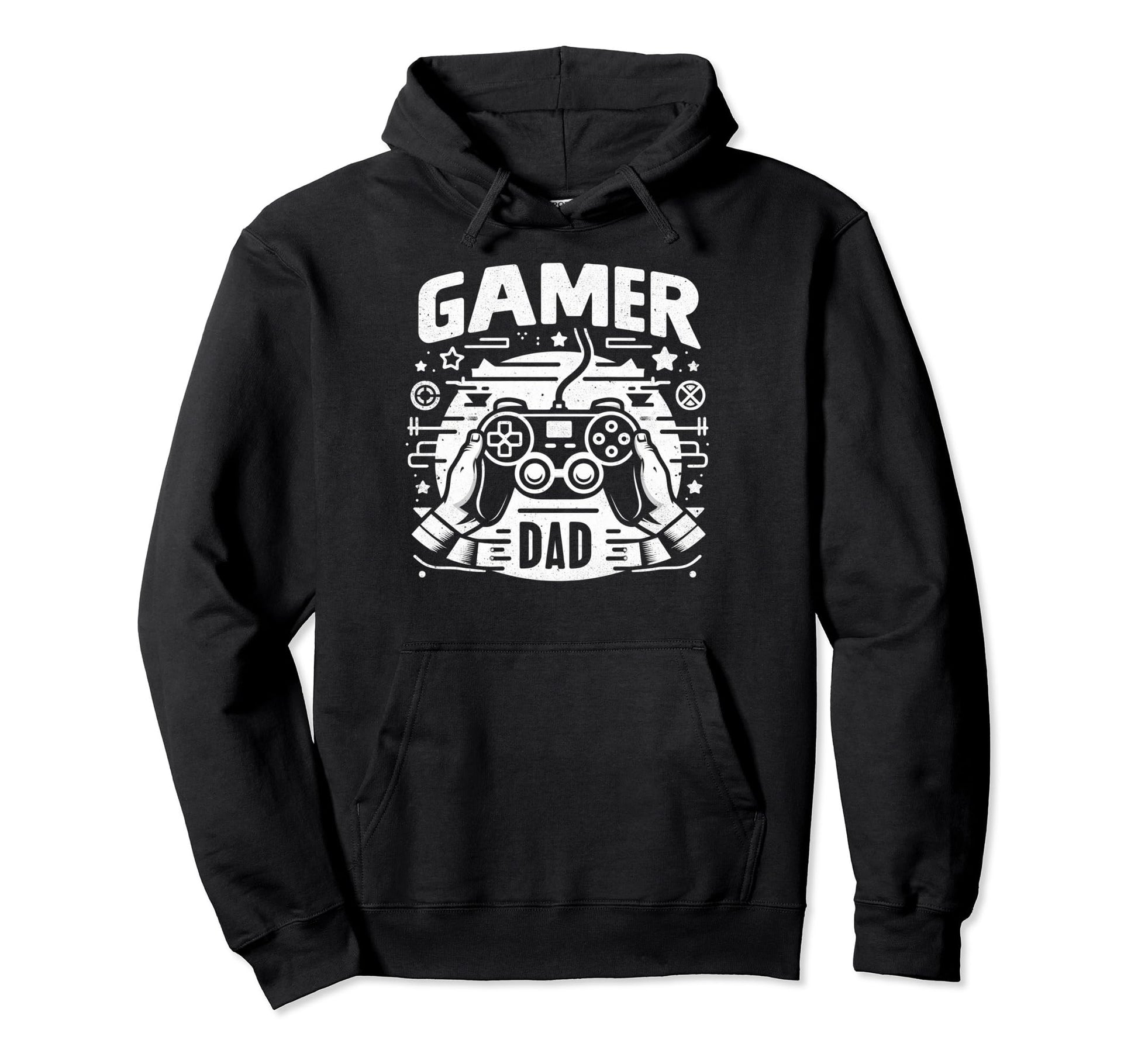 Gamer Dad Game Controller Gaming Video Hoodie - Graphic Print Men Women - T-Shirt, Sweatshirt, Hoodie