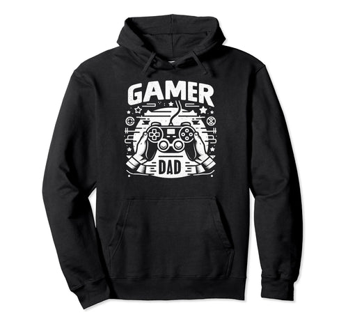 Gamer Dad Game Controller Gaming Video Hoodie - Graphic Print Men Women - T-Shirt, Sweatshirt, Hoodie