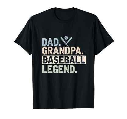 Dad Grandpa Baseball Legend Player T-Shirt - Aesthetic Graphic Unisex - T-Shirt, Sweatshirt, Hoodie