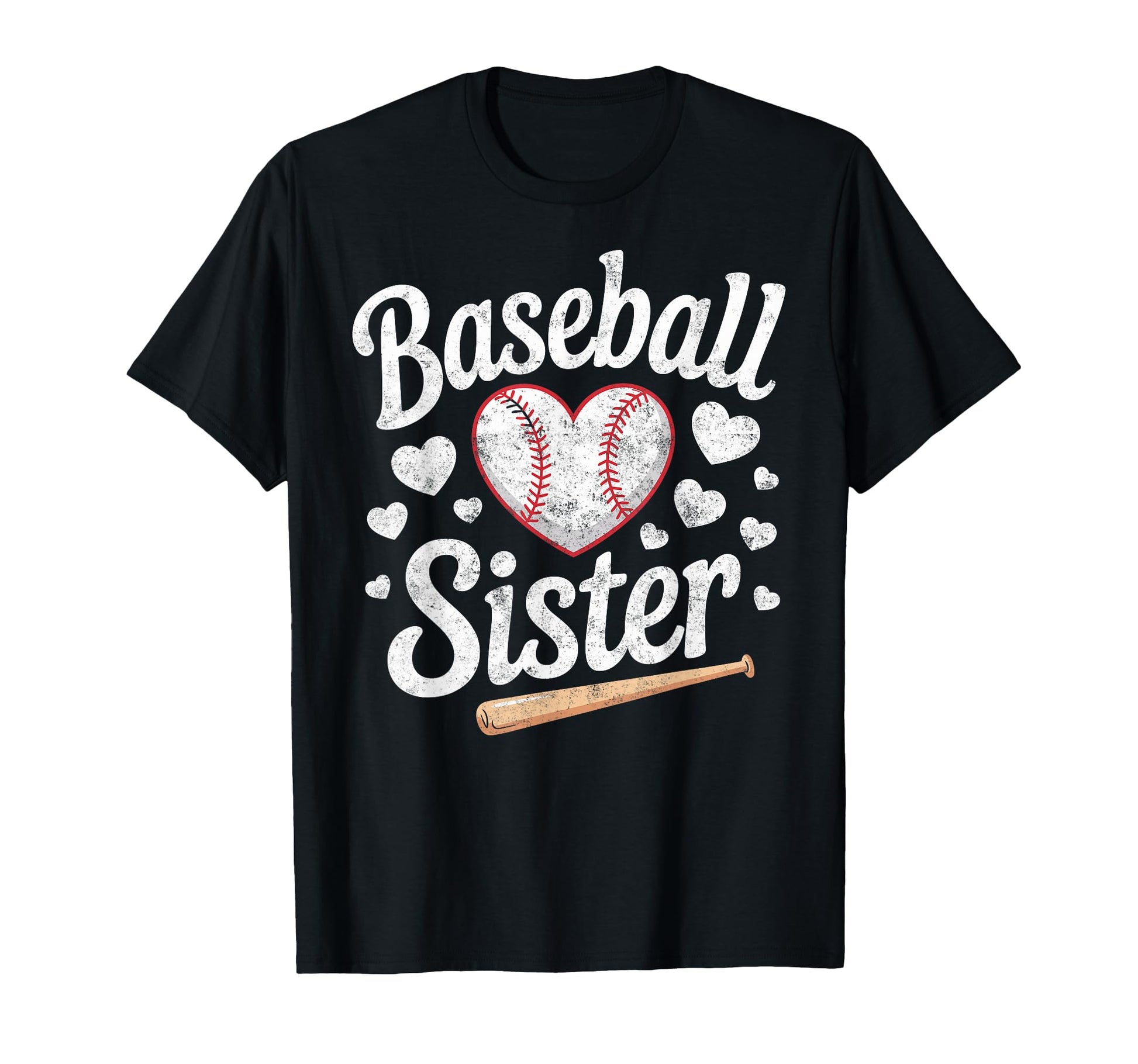 Baseball Sister Player Fan Baseball Ball T-Shirt - Graphic Print Unisex - T-Shirt, Sweatshirt, Hoodie