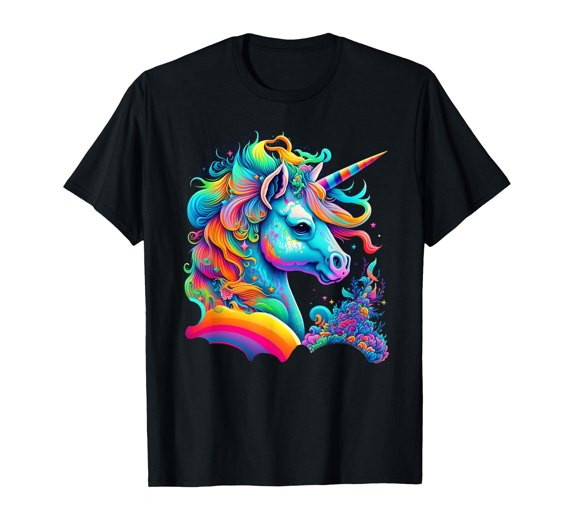 Colorful Rainbow Unicorn T-Shirt - Graphic Print Unisex - T-Shirt, Sweatshirt, Hoodie
