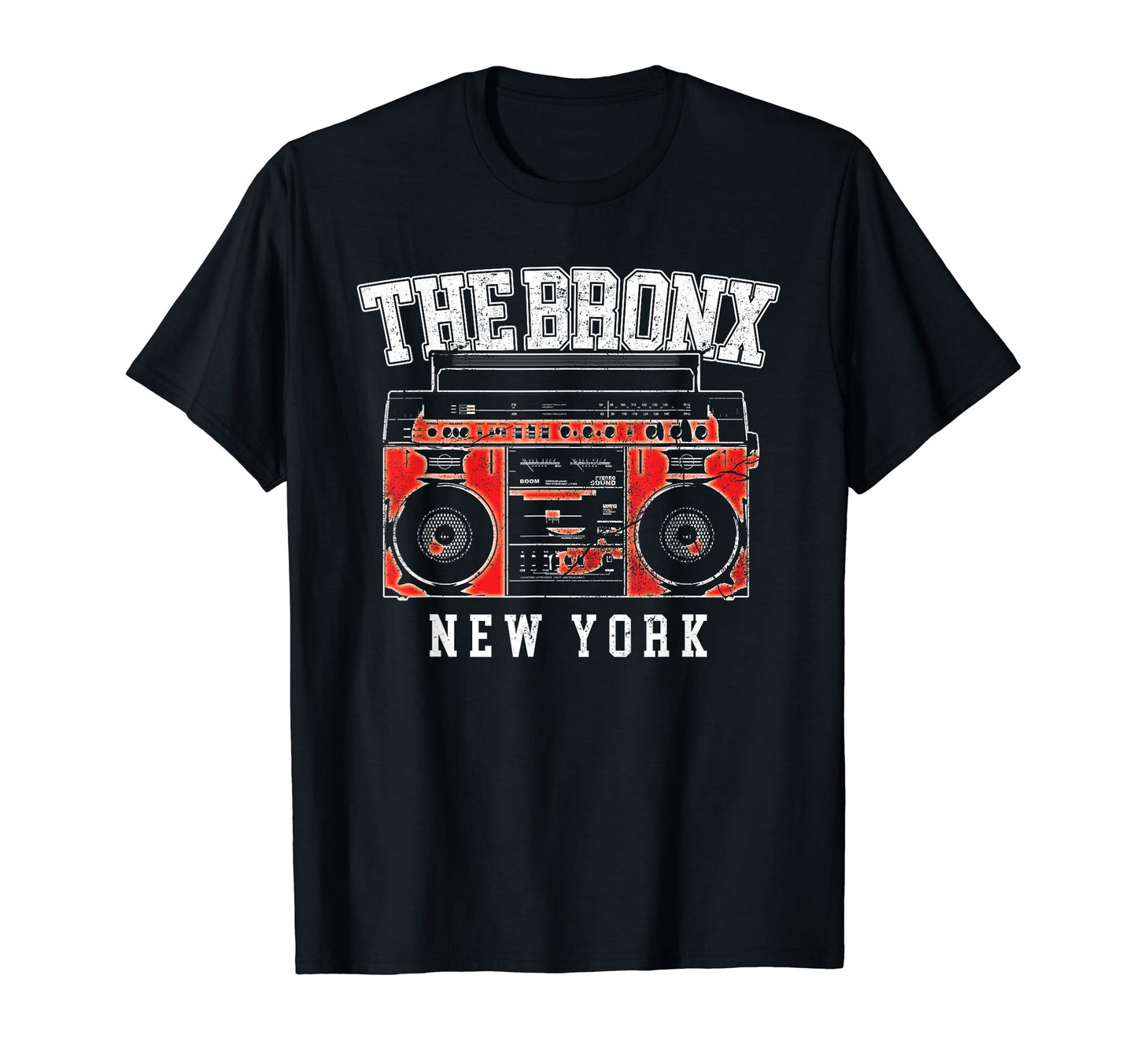 Bronx New York Nyc Boombox Old School Hip T-Shirt - Graphic Print Unisex - T-Shirt, Sweatshirt, Hoodie