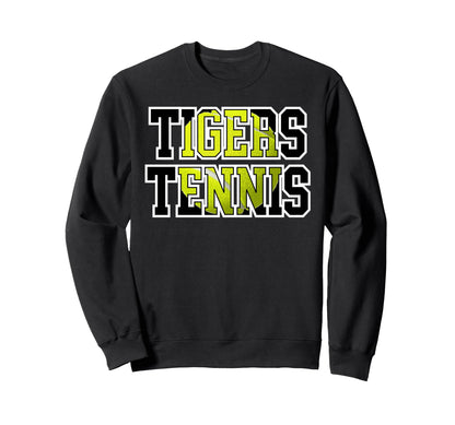 Tigers Tennis Mom Sports School Sweatshirt - Streetwear Style Unisex - T-Shirt, Sweatshirt, Hoodie