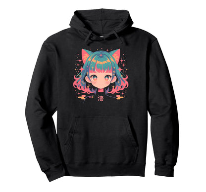 Goth Grunge Demon Anime Waifu Hoodie - Casual Everyday Wear for Adults - T-Shirt, Sweatshirt, Hoodie