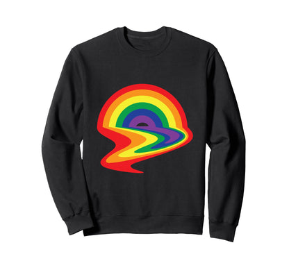 Melting Rainbow Trippy Rainbow Sweatshirt - Streetwear Style for Adults - T-Shirt, Sweatshirt, Hoodie