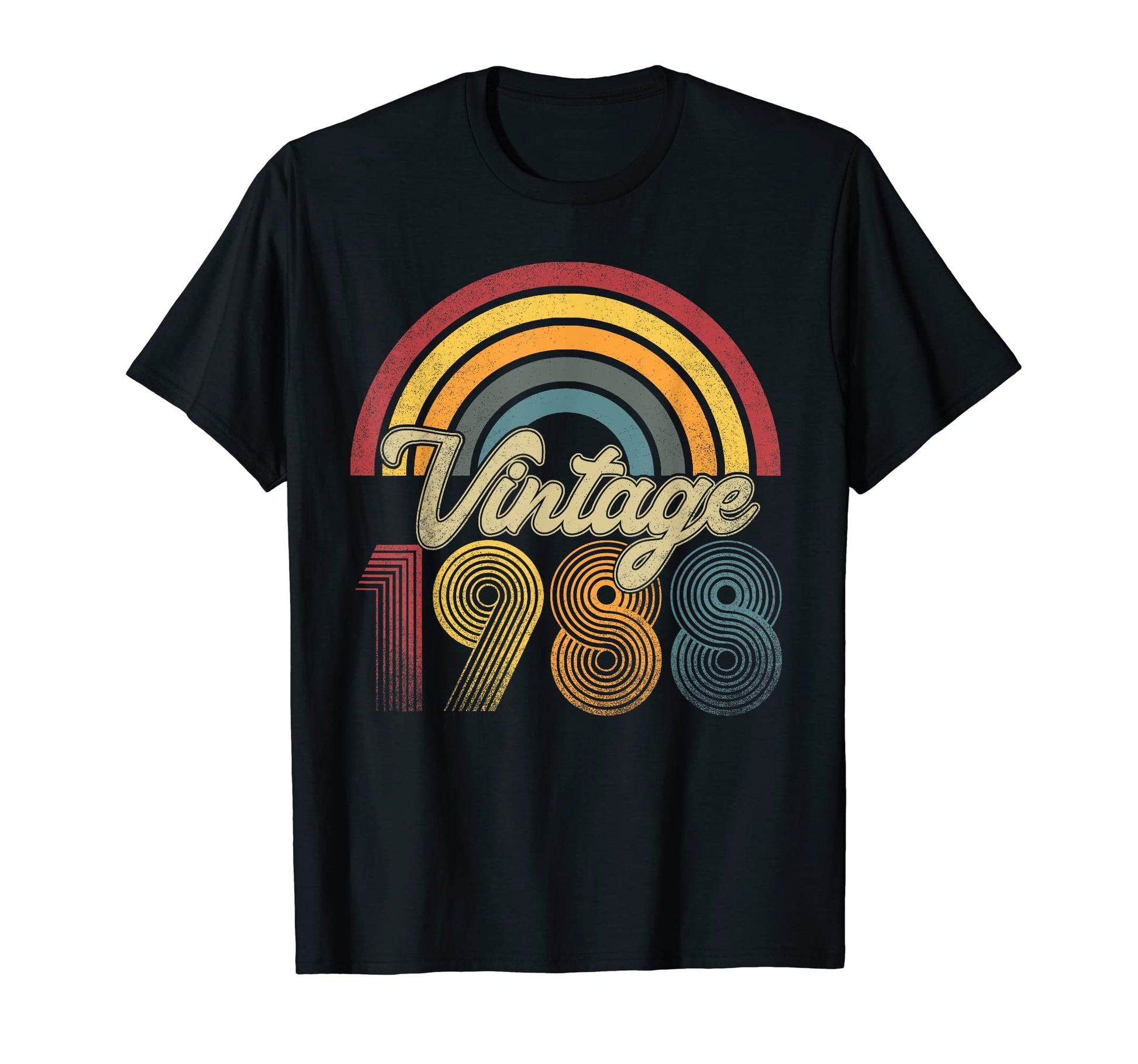 1988 34Th Birthday Gift Rainbow T-Shirt - Minimalist Print Men Women - T-Shirt, Sweatshirt, Hoodie