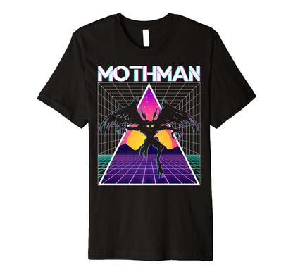 Vaporwave Aesthetic Mothman Cryptozoology T-Shirt - Graphic Print Unisex - T-Shirt, Sweatshirt, Hoodie