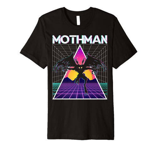 Vaporwave Aesthetic Mothman Cryptozoology T-Shirt - Graphic Print Unisex - T-Shirt, Sweatshirt, Hoodie