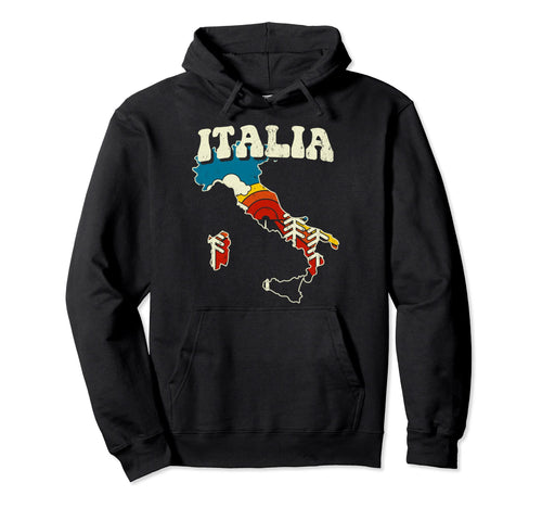 Italy Italian Country Rainbow 70S Hoodie - Fun Novelty Design for Adults - T-Shirt, Sweatshirt, Hoodie