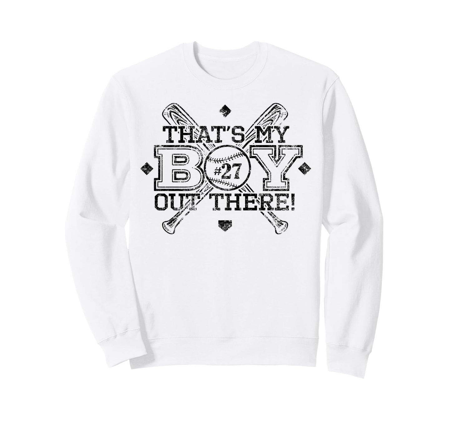 Baseball Mom Dad Thats My Proud Sweatshirt - Fun Novelty Design Unisex - T-Shirt, Sweatshirt, Hoodie