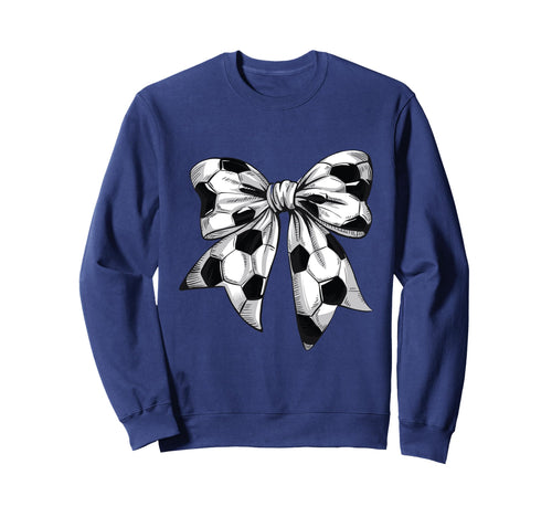 Coquette Bow Soccer Ball Mom Life Sweatshirt - Graphic Print for Adults - T-Shirt, Sweatshirt, Hoodie