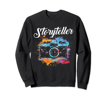 Photographer Storyteller Camera Sweatshirt - Custom Art Print for Adults - T-Shirt, Sweatshirt, Hoodie