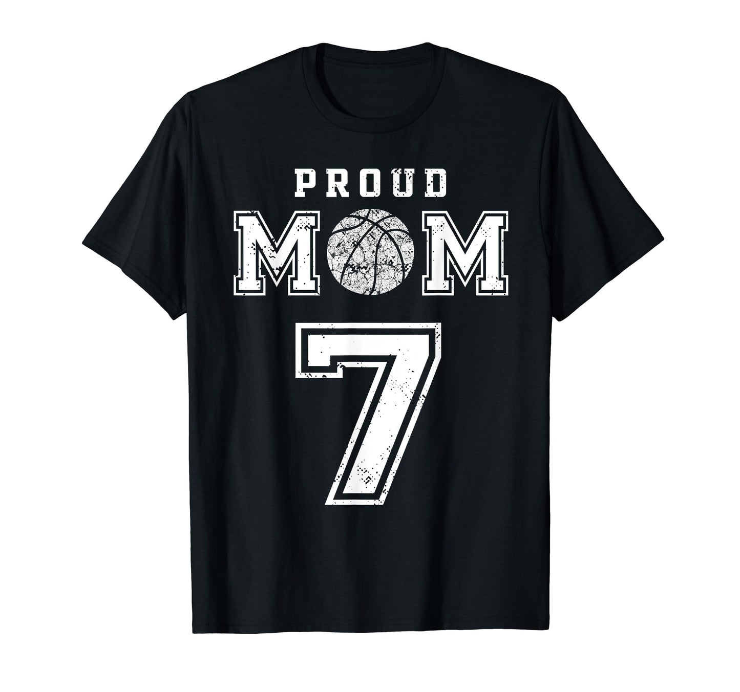Custom Proud Basketball Mom Number 7 T-Shirt - Novelty Apparel for Adults - T-Shirt, Sweatshirt, Hoodie