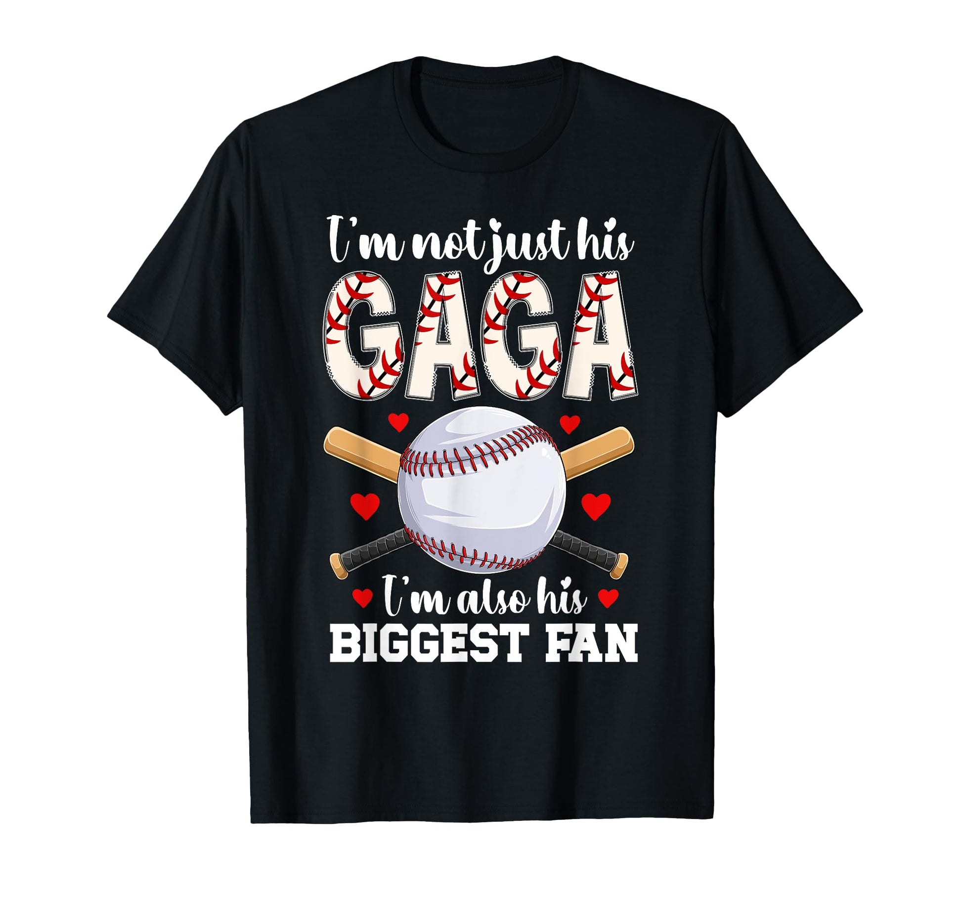 His Biggest Fan Baseball Gaga Baseball T-Shirt - Graphic Print for Adults - T-Shirt, Sweatshirt, Hoodie