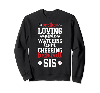 Baseball Sis Baseball Sister Baseball Sweatshirt - Unique Graphic Unisex - T-Shirt, Sweatshirt, Hoodie