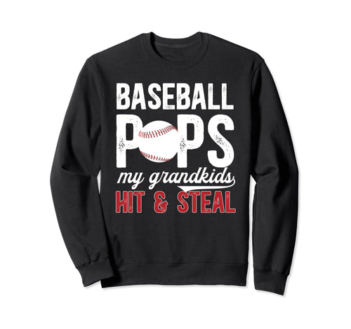 Baseball Pops Funny Grandpa Pops Sweatshirt - Unique Graphic Unisex - T-Shirt, Sweatshirt, Hoodie