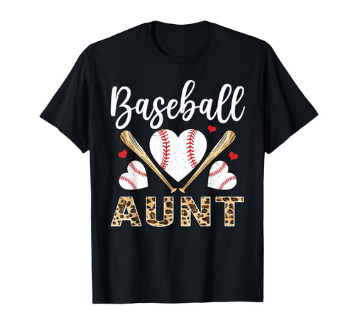 Baseball Heart Aunt Baseball Player T-Shirt - Fun Novelty Design Men Women - T-Shirt, Sweatshirt, Hoodie