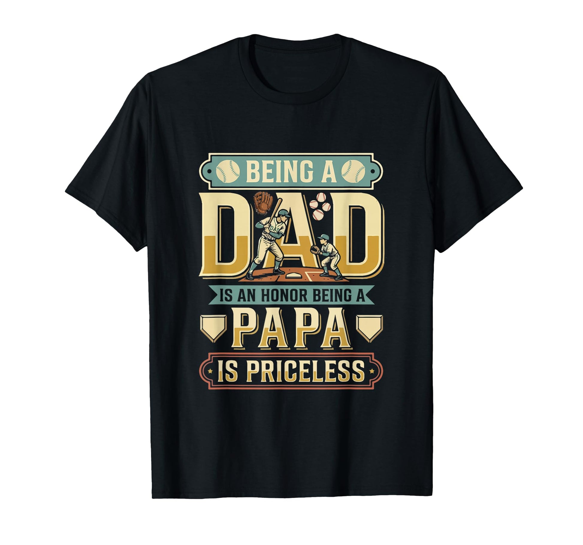 Dad Proud Being Papa Is Priceless T-Shirt - Minimalist Print Unisex - T-Shirt, Sweatshirt, Hoodie