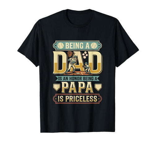 Dad Proud Being Papa Is Priceless T-Shirt - Minimalist Print Unisex - T-Shirt, Sweatshirt, Hoodie