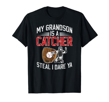 My Grandson Is Baseball Catcher Nana T-Shirt - Graphic Print Men Women - T-Shirt, Sweatshirt, Hoodie