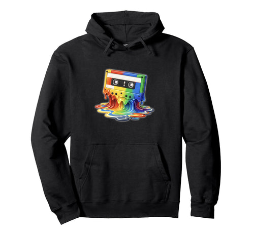 Melting Rainbow Cassette Mixtape Hoodie - Streetwear Style Unisex - T-Shirt, Sweatshirt, Hoodie