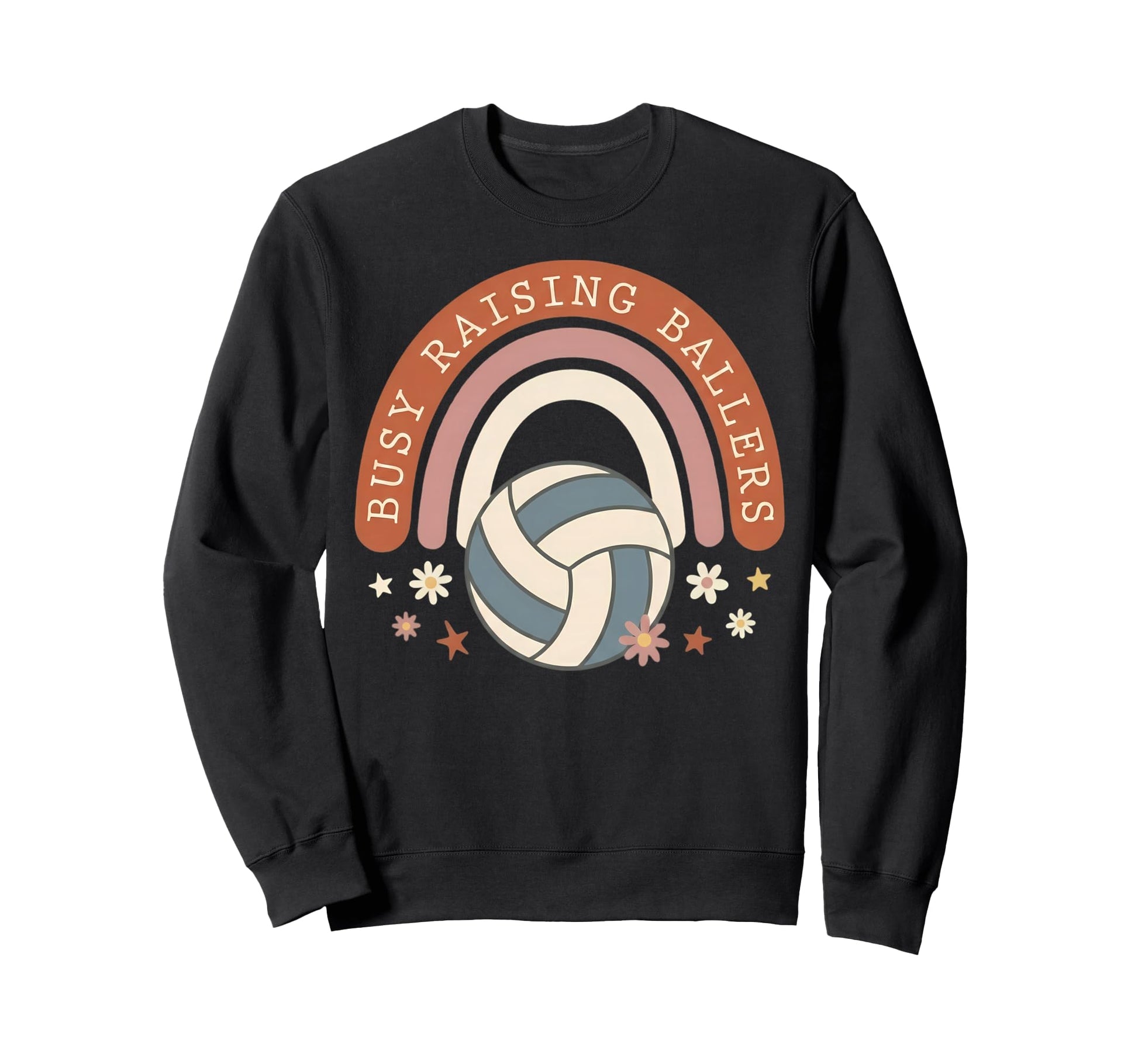 Busy Raising Ballers Boho Rainbow Sweatshirt - Fun Novelty Design Unisex - T-Shirt, Sweatshirt, Hoodie
