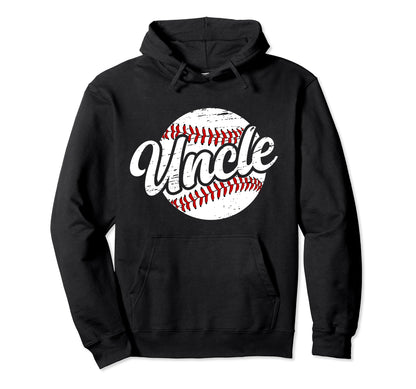 Uncle Proud Baseball Uncle Baseball Hoodie - Minimalist Print for Adults - T-Shirt, Sweatshirt, Hoodie