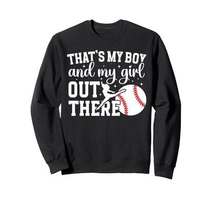 Baseball And Dance Mom Proud Sweatshirt - Casual Everyday Wear Unisex - T-Shirt, Sweatshirt, Hoodie