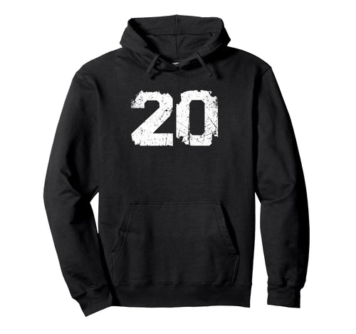 Number 20 Sport White Varsity Number Hoodie - Graphic Print Men Women - T-Shirt, Sweatshirt, Hoodie